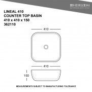 Lineal 410 Countertop Basin