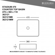 Stadium 470 Countertop Basin