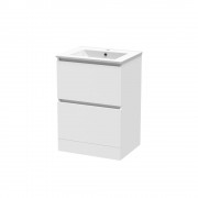 PINNACLE VALLEY 600 DOUBLE DRAWER FLOOR WHITE MELAMINE