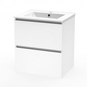 PINNACLE VALLEY 600 DOUBLE DRAWER WALL WHITE MELAMINE