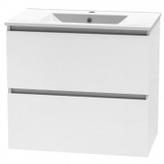 PINNACLE VALLEY 750 DOUBLE DRAWER WALL WHITE MELAMINE
