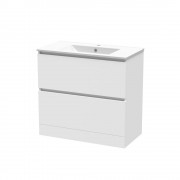 PINNACLE VALLEY 900 DOUBLE DRAWER FLOOR WHITE MELAMINE