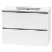 PINNACLE VALLEY 900 DOUBLE DRAWER WALL ULTRA GLOSS WHITE