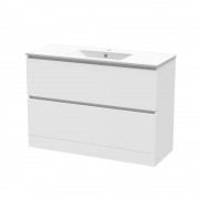 PINNACLE VALLEY 1200 DOUBLE DRAWER FLOOR WHITE MELAMINE