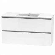 PINNACLE VALLEY 1200 DOUBLE DRAWER WALL WHITE MELAMINE