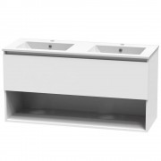 PINNACLE VALLEY 1200 DB DRAWER OPEN WHITE MELAMINE