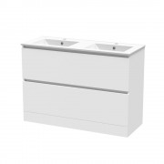PINNACLE VALLEY 1200 DB DOUBLE DRAWER FLOOR WHITE MELAMINE