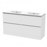 PINNACLE VALLEY 1500 DB DOUBLE DRAWER FLOOR WHITE MELAMINE