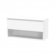 PINNACLE PRO 1200 DB DRAWER OPEN WHITE MELAMINE