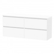 PINNACLE PRO 1500 DB DOUBLE DRAWER WALL ULTRA GLOSS WHITE