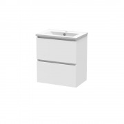 PINNACLE SLIM 600 DOUBLE DRAWER WALL WHITE MELAMINE