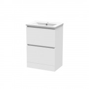 PINNACLE SLIM 600 DOUBLE DRAWER FLOOR ULTRA GLOSS WHITE