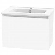 PINNACLE SLIM 600 SINGLE DRAWER WHITE MELAMINE
