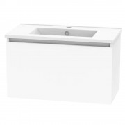 PINNACLE SLIM 750 SINGLE DRAWER WHITE MELAMINE