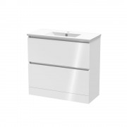 PINNACLE SLIM 900 DOUBLE DRAWER FLOOR ULTRA GLOSS WHITE