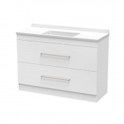 CASHMERE STATESMAN 1200 DOUBLE DRAWER FLOOR ULTRA GLOSS WHITE