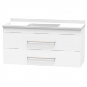 CASHMERE STATESMAN 1200 DOUBLE DRAWER WALL WHITE MELAMINE