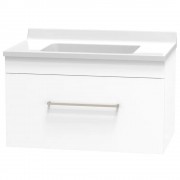 CASHMERE STATESMAN 750 SINGLE DRAWER WHITE MELAMINE