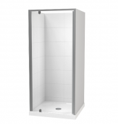 SIERRA 900X900 3 SIDED- TILED WALL- SATIN - CENTRE WASTE