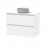 PINNACLE PRO 900 DOUBLE DRAWER WALL WHITE MELAMINE