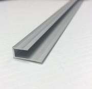 Matt Silver U-Profile Box Edge Trim 5mm x 2.5m