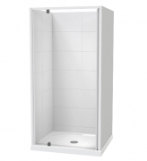 SIERRA 1000X900 3 SIDED 1000 DOOR - TILED WALL - WHITE - CENTRE WASTE