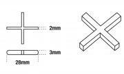 DTA TILE SPACERS 2MM X 500