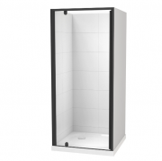 SIERRA 900X900 3 SIDED- TILED WALL- BLACK - CORNER WASTE