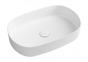 Toni Oval Vessel Basin 550mm x 360mm Gloss White