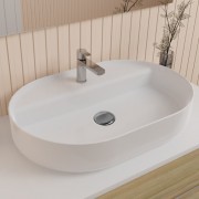 Sofia Oval Vessel Basin (1 tap hole) 600mm x 400mm - Matte White NEW