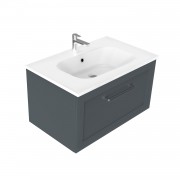 750 Francisco Wall Hung Vanity (1 Drawer) - Specify Colour & Drawer Front & Basin