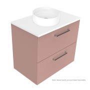 750 Harrow Luxe Wall Hung Vanity (2 Drawer) - Specify Colour & Slab Top