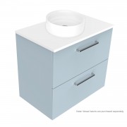 750 Harrow Luxe Wall Hung Vanity (2 Drawer) - Specify Colour & Slab Top