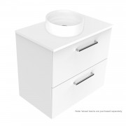 750 Harrow Luxe Wall Hung Vanity (2 Drawer) - Specify Colour & Slab Top