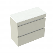 750 Vega Slim Wall Hung Vanity (2 Drawer) - Specify Colour & Slab Top