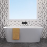 Charlton 1500 Back-to-Wall Bath - Gloss White