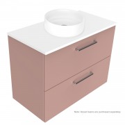 900 Harrow Luxe Wall Hung Vanity (2 Drawer) - Specify Colour & Slab Top