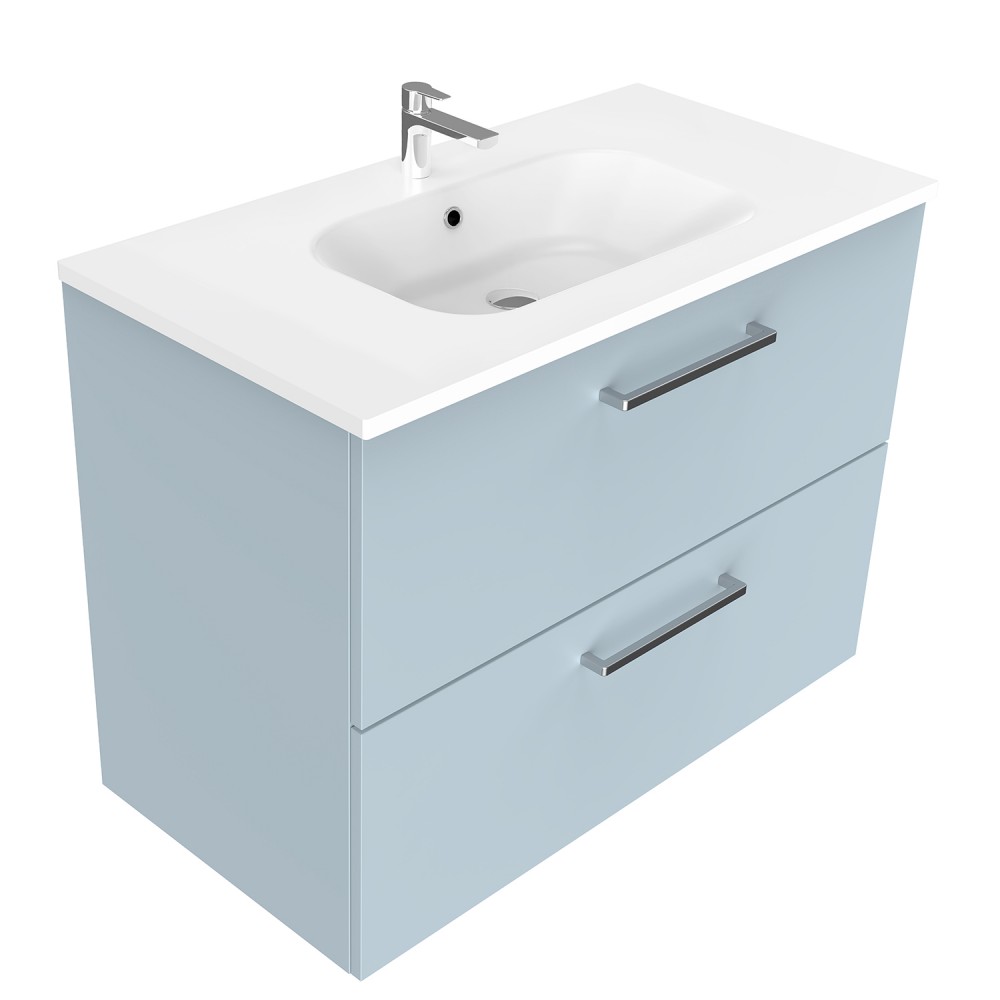 900 Harrow Wall Hung Vanity (2 Drawer) - Specify Colour & Basin