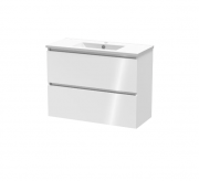 PINNACLE SLIM 900 DOUBLE DRAWER WALL ULTRA GLOSS WHITE