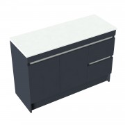 1200 Arc Floor Standing Single Basin Vanity - Specify Colour & Select Slab Top