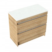 900 Vega Floor Standing Vanity (2 Drawer) - Specify Colour & Select Slab Top