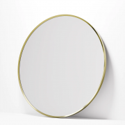 ASPECT FRAMED ROUND MIRROR 900 - BRUSHED BRASS
