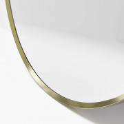 ASPECT FRAMED ROUND MIRROR 900 - BRUSHED BRASS