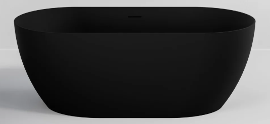 ARC ACRYLIC F/STANDING BATH - 1650X800X590 - MATT BLACK