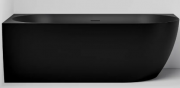 ARC ACRYLIC CORNER BATH - LH - 1500X750X590 - MAT BLACK