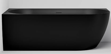 ARC ACRYLIC CORNER BATH - LH - 1500X750X590 - MAT BLACK