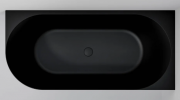 ARC ACRYLIC CORNER BATH - LH - 1500X750X590 - MAT BLACK