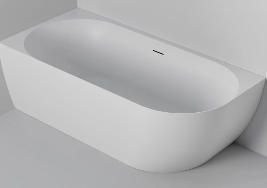 LINEARE ACRYLIC CORNER BATH - LH - 1600X780X560 - MAT WH