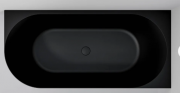 ARC ACRYLIC CORNER BATH - LH - 1700X800X590 - MAT BLACK