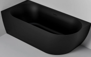 ARC ACRYLIC CORNER BATH - LH - 1700X800X590 - MAT BLACK